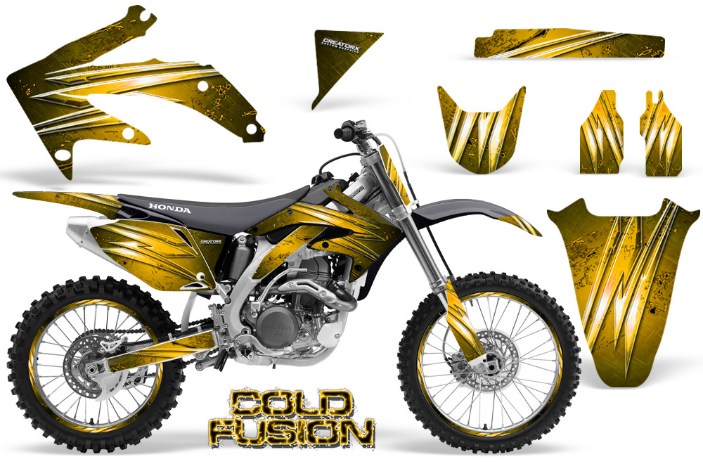 Honda CRF 450R 05-08 Graphics Kit Cold Fusion Yellow NP Rims